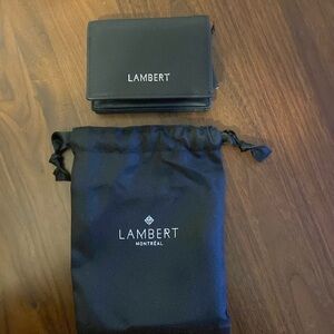 LAMBERT - black leather wallet - new!